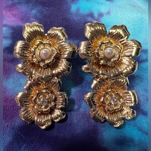 Sugarfix by Baublebar Gold Double Flower Earrings